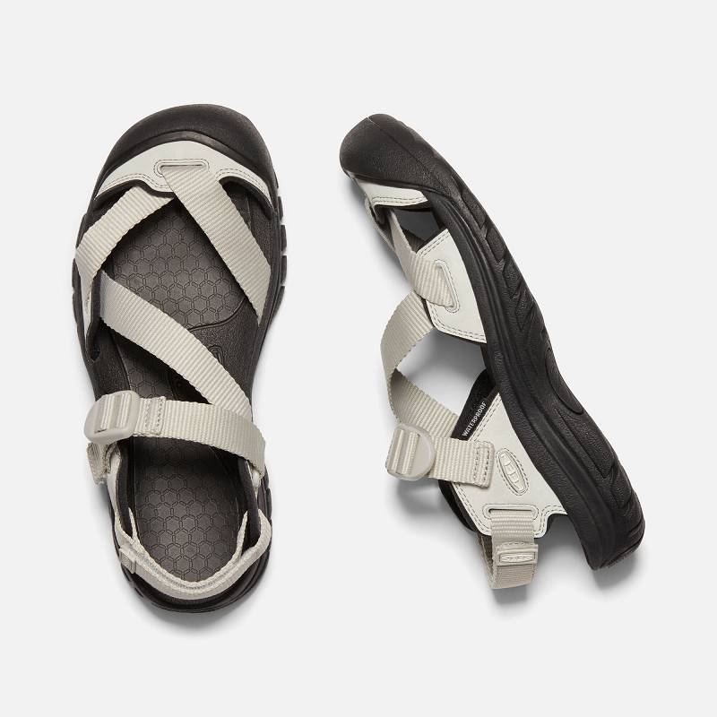 Keen Zerraport II Trekkingsandalen Damen DE-74531 Silver Birch/Black - Keen Damenschuhe Weiß